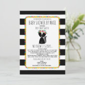 Meisje Baby shower per post sociale vervormingskun Kaart (Staand voorkant)