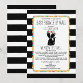 Meisje Baby shower per post sociale vervormingskun Kaart (Voorkant / Achterkant)