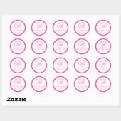 Meisje Baby shower personaliseren Custom Ronde Sticker (Vel)