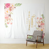 Meisje Baby Shower Photobooth Achtergrond Wandkleed (In Situ (horizontaal))