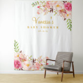 Meisje Baby Shower Photobooth Achtergrond Wandkleed (In situ)