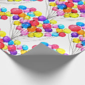 MEISJE BABY SHOWER | regenboogballon | Waterverf Cadeaupapier (Hoek)