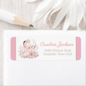 Meisje Baby shower retour adreslabels Etiket (Insitu)