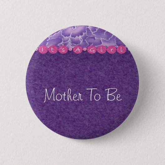Meisje-baby shower ronde button 5,7 cm (Voorkant)