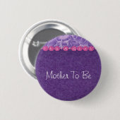 Meisje-baby shower ronde button 5,7 cm (Voorkant /achterkant)