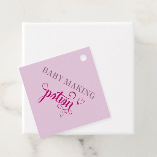 Meisje Baby shower Roze Baby Making Potion Bedankjes Labels (In situ)