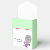 Meisje Baby shower Roze Groene Rattle Bedankdoosjes (Open)