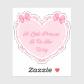Meisje baby shower roze hart bogen sticker (Vel)