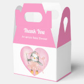 Meisje Baby shower roze pinguïn dier Bedankdoosjes (Geopend)