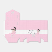 Meisje Baby shower Roze Polka Dots Schattige Baby  Bedankdoosjes (Uitgevouwen)