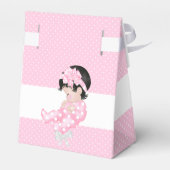 Meisje Baby shower Roze Polka Dots Schattige Baby  Bedankdoosjes (Achterkant)