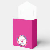 Meisje Baby shower Roze Waterverf Bloem Bedankdoosjes (Geopend)