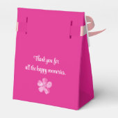 Meisje Baby shower Roze Waterverf Bloem Bedankdoosjes (Achterkant)