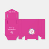 Meisje Baby shower Roze Waterverf Bloem Bedankdoosjes (Uitgevouwen)