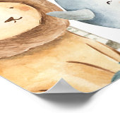 Meisje baby shower safari dieren welkom teken poster (Hoek)