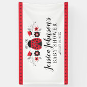 Meisje Baby shower Schattige rood lieveheersbeestj Spandoek (Verticaal)