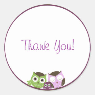 Meisje Baby shower Uil Sticker