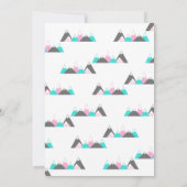 Meisje Baby shower Uitnodiging Avontuur Wachten (Achterkant)