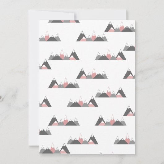 Meisje Baby shower Uitnodiging Avontuur Wachten (Achterkant)