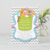 Meisje Baby shower Uitnodiging - Bucket of Things (Staand voorkant)