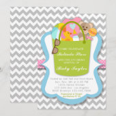 Meisje Baby shower Uitnodiging - Bucket of Things (Voorkant / Achterkant)