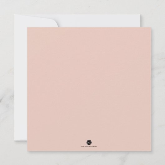 Meisje Baby shower Uitnodiging Roze kant (Achterkant)