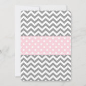 Meisje baby shower uitnodiging roze olifant thema (Achterkant)