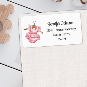 Meisje Baby Shower Vintage Jurk Adres Etiket