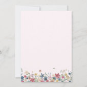 Meisje Baby shower Wildflower Roze Kaart (Achterkant)