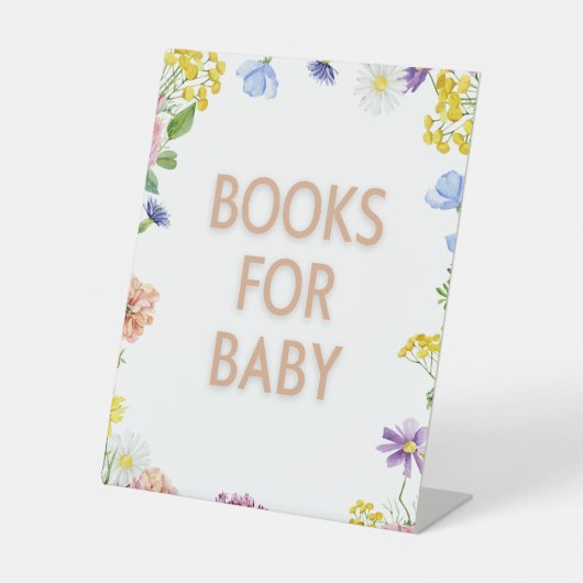 Meisje Baby shower Zoet als kan Bee Bloemen Party Reclamebord Met Voetstuk (Voorkant)