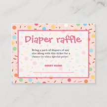 Meisje Baby sprinkle Luier Raffle