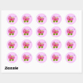 Meisje baby tweeling ronde sticker (Vel)