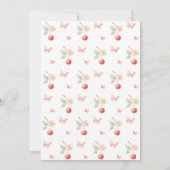 Meisje Babykleding Cherry Blossom Baby shower Kaart (Achterkant)