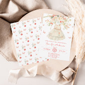 Meisje Babykleding Cherry Blossom Baby shower Kaart