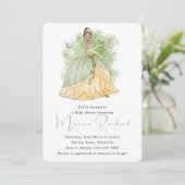 Meisje babyshower uitnodiging (Staand voorkant)