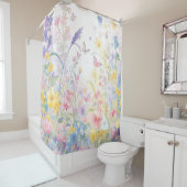 Meisje Badkamer Decor, Vlinders tuin Douchegordijn (In situ)