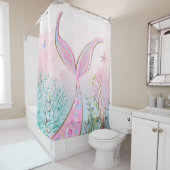 Meisje Badkamer Decor, Zeemeermin Douchegordijn (In situ)