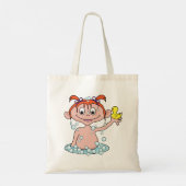 Meisje Badtijd Fun met Rubber Eend en Bubbels Tote Bag (Achterkant)