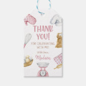 Meisje Bakken Koken 1e Verjaardagsfeest Cadeaulabel (Voorkant)