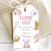 Meisje Bakken Koken 1e Verjaardagsfeest Cadeaulabel