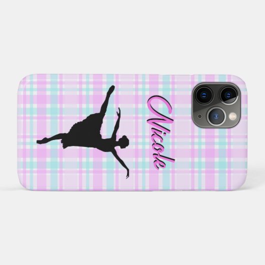 Meisje Ballerina Ballroom Dance Plaid Pastel Case-Mate iPhone Case (Achterkant (horizontaal))