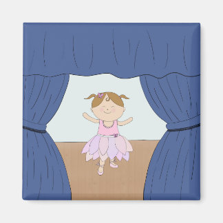 Meisje ballerina magneet