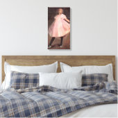 Meisje Ballet Dancer in een Roze Jurk Canvas Afdruk (Insitu (Slaapkamer))