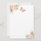 Meisje ballon Baby shower Kaart (Achterkant)