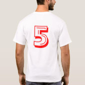 meisje, ballonnen, ik ben 5 t-shirt (Achterkant)