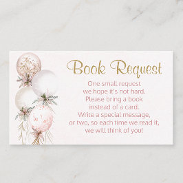 Meisje Balloon Boek Aanvraag Kaart Visitekaartje