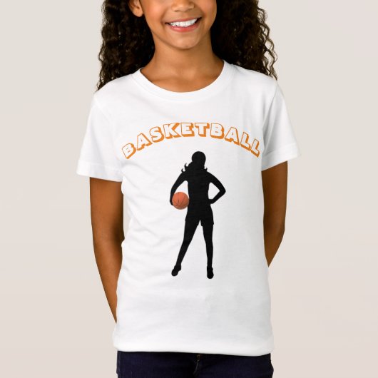 Meisje basketbal T-shirt met naam en nummer (Voorkant)