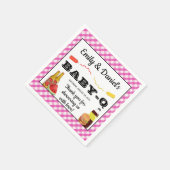 Meisje BBQ Baby-q Baby shower Papieren servetten (Hoek)