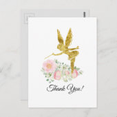 meisje bedankt je kaart (Voorkant / Achterkant)