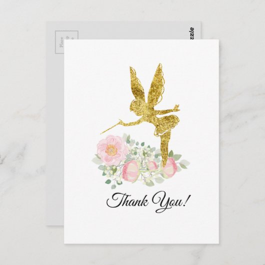 meisje bedankt je kaart (Voorkant / Achterkant)